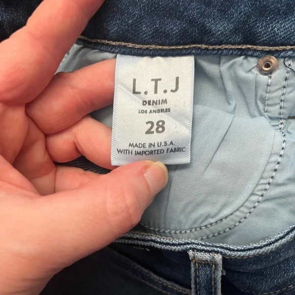 NWT LTJ Super High Waist Blue Wide-Leg Jeans - Picture 4 of 5